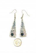 Triangle Crystal Bead Earrings